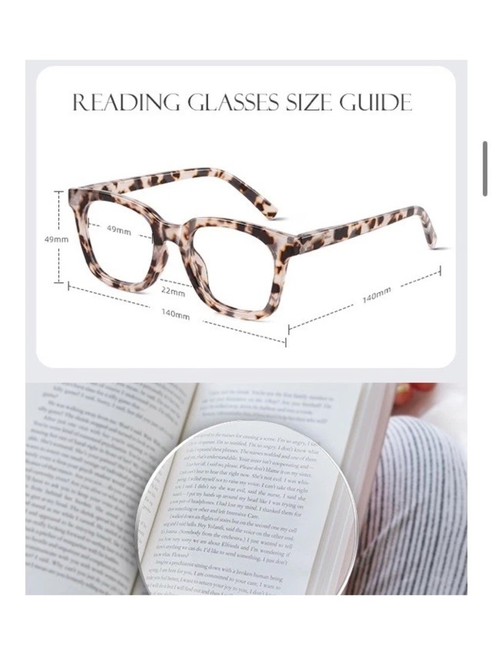 Oversized Leopard Women’s Reading Glasses Large Blue Light Computer Readers 2.25 - Picture 9 of 12